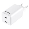 Sandberg AC Charger Dual USB-C PD65W EU Sandberg AC Charger Dual USB-C PD65W EU