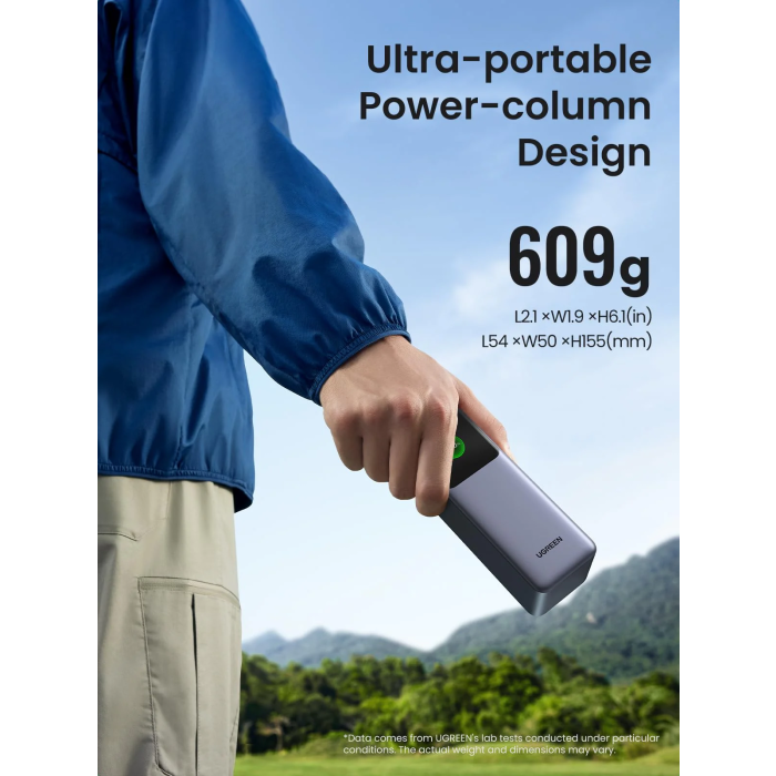 Ugreen prenosna polnilna baterija 25.000mAh, 200W s pametnim digitalnim zaslonom Ugreen prenosna polnilna baterija 25.000mAh, 200W s pametnim digitalnim zaslonom
