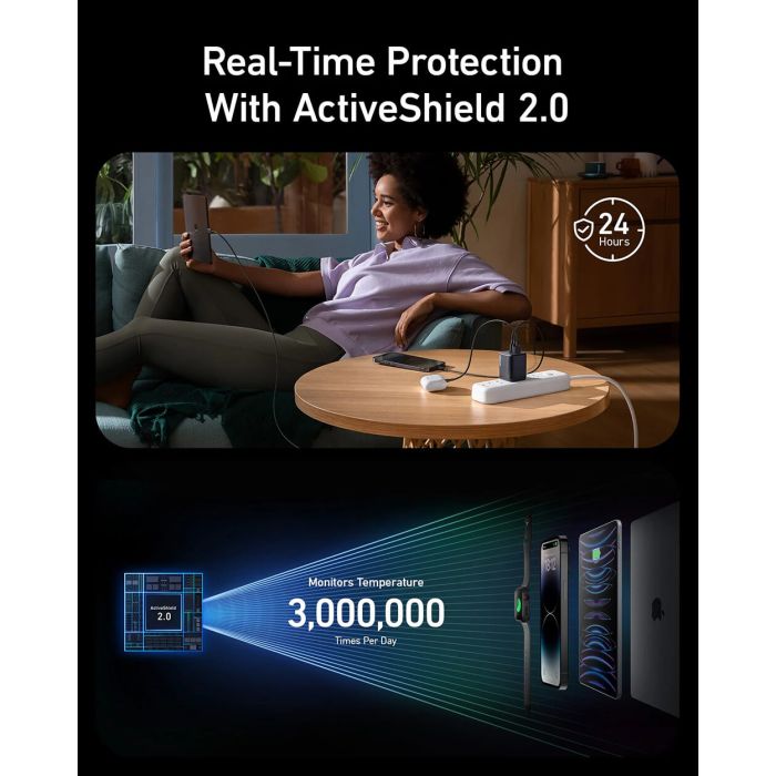 Anker Prime 67W GaN 3-portni polnilec, črn Anker Prime 67W GaN 3-portni polnilec, črn