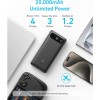 Anker Powerbank 20000 mAh, 87W z vgrajenim USB-C kablom, črn Anker Powerbank 20000 mAh, 87W z vgrajenim USB-C kablom, črn