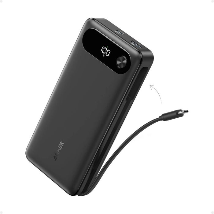Anker Powerbank 20000 mAh, 87W z vgrajenim USB-C kablom, črn Anker Powerbank 20000 mAh, 87W z vgrajenim USB-C kablom, črn