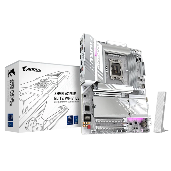 GIGABYTE Z890 AORUS ELITE WIFI7 ICE, DDR5, SATA3, USB4, DP, 2.5GbE, WIFI 7, LGA1851 ATX GIGABYTE Z890 AORUS ELITE WIFI7 ICE, DDR5, SATA3, USB4, DP, 2.5GbE, WIFI 7, LGA1851 ATX