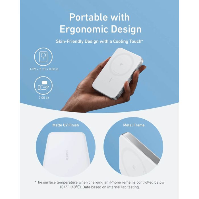 Anker MagGo 10K Slim brezžični powerbank, bel Anker MagGo 10K Slim brezžični powerbank, bel