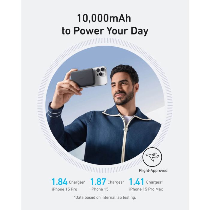 Anker MagGo 10K Slim brezžični powerbank, črn Anker MagGo 10K Slim brezžični powerbank, črn