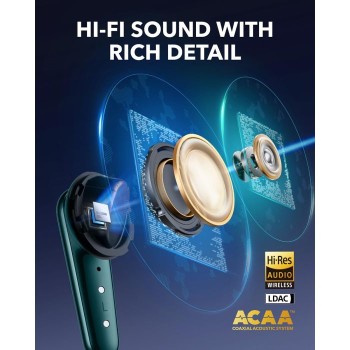 Anker Soundcore Liberty 4 Pro brezžične slušalke, zelene Anker Soundcore Liberty 4 Pro brezžične slušalke, zelene