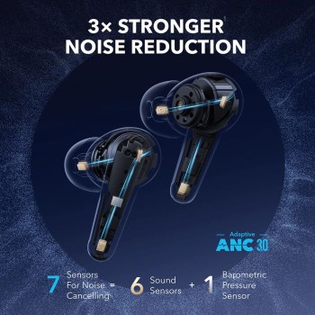 Anker Soundcore Liberty 4 Pro brezžične slušalke, svetlečo črne Anker Soundcore Liberty 4 Pro brezžične slušalke, svetlečo črne