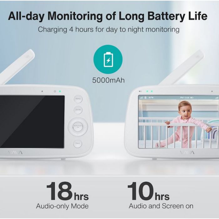 VAVA Baby varuška - pametni otroški monitor z HD zaslonom in nočnim gledanjem VA-IH019 VAVA Baby varuška - pametni otroški monitor z HD zaslonom in nočnim gledanjem VA-IH019