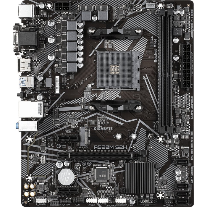 GIGABYTE A520M S2H, DDR4, SATA3, USB3.2Gen1, HDMI, AM4 mATX GIGABYTE A520M S2H, DDR4, SATA3, USB3.2Gen1, HDMI, AM4 mATX