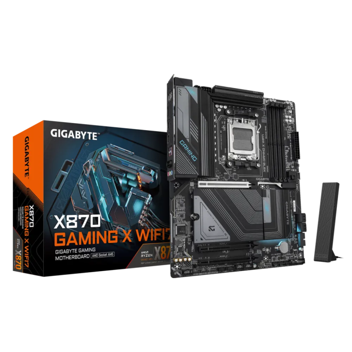 GIGABYTE X870 GAMING X WIFI7, DDR5, SATA3, USB4, DP, 2.5GbE, WiFi 7, AM5 ATX GIGABYTE X870 GAMING X WIFI7, DDR5, SATA3, USB4, DP, 2.5GbE, WiFi 7, AM5 ATX
