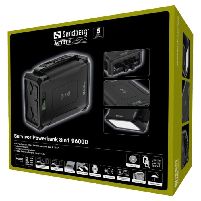 Sandberg Survivor Powerbank 8v1 96000 Sandberg Survivor Powerbank 8v1 96000