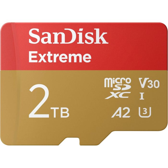 SanDisk 2TB Extreme microSDXC UHS-I z adapterjem do 240MB/s, C10, U3, V30, 4K, 5K, A2, Micro SD kart SanDisk 2TB Extreme microSDXC UHS-I z adapterjem do 240MB/s, C10, U3, V30, 4K, 5K, A2, Micro SD kart