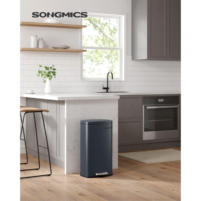 SONGMICS Kuhinjski koš za smeti, 30 litrov siv SONGMICS Kuhinjski koš za smeti, 30 litrov siv