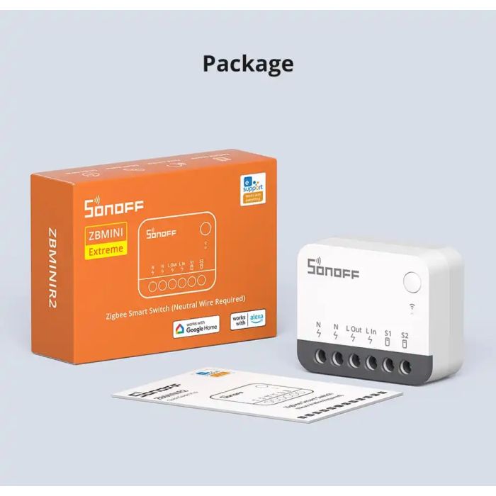 SONOFF Zigbee ZBMINI Extreme pametno stikalo ZBMINIR2 (potrebna nevtralna žica) SONOFF Zigbee ZBMINI Extreme pametno stikalo ZBMINIR2 (potrebna nevtralna žica)