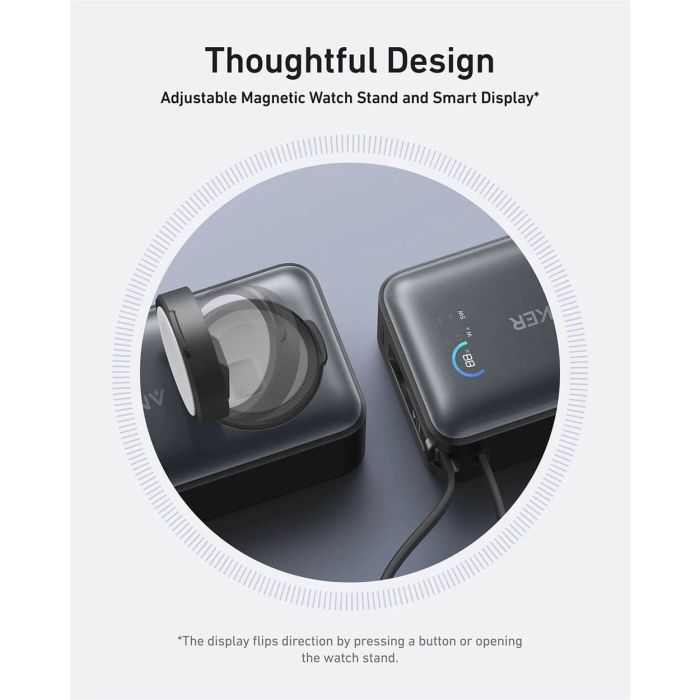 Anker MagOn Powerbank 10000 mAh, 35W z vgrajenim kablom in brezžičnim polnjenjem Apple Watch Anker MagOn Powerbank 10000 mAh, 35W z vgrajenim kablom in brezžičnim polnjenjem Apple Watch