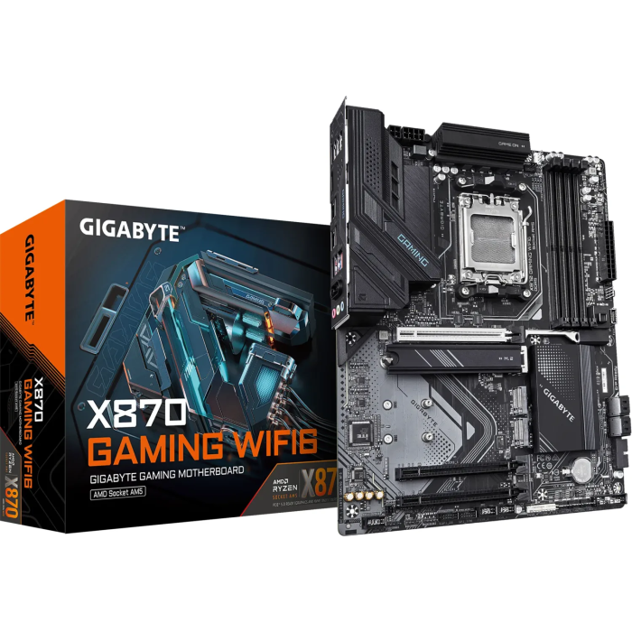 GIGABYTE X870 GAMING WIFI6, DDR5, SATA3, USB4, DP, 2.5GbE, WiFi 6, AM5 ATX GIGABYTE X870 GAMING WIFI6, DDR5, SATA3, USB4, DP, 2.5GbE, WiFi 6, AM5 ATX
