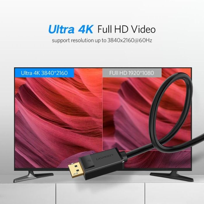 Ugreen DisplayPort 1.2 kabel 2M - BOX Ugreen DisplayPort 1.2 kabel 2M - BOX