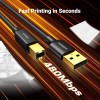 Ugreen tiskalniški kabel USB 2.0 - USB A v USB B združljiv s HP, Canon, Epson, Lexmark, Dell, Brothe Ugreen tiskalniški kabel USB 2.0 - USB A v USB B združljiv s HP, Canon, Epson, Lexmark, Dell, Brothe