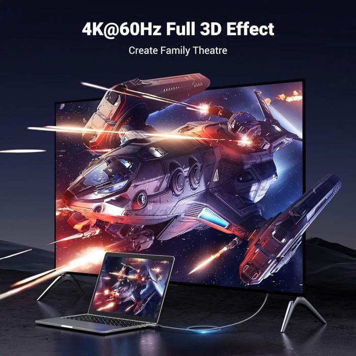 UGREEN DisplayPort na HDMI kabel 4K@60Hz, 3M UGREEN DisplayPort na HDMI kabel 4K@60Hz, 3M