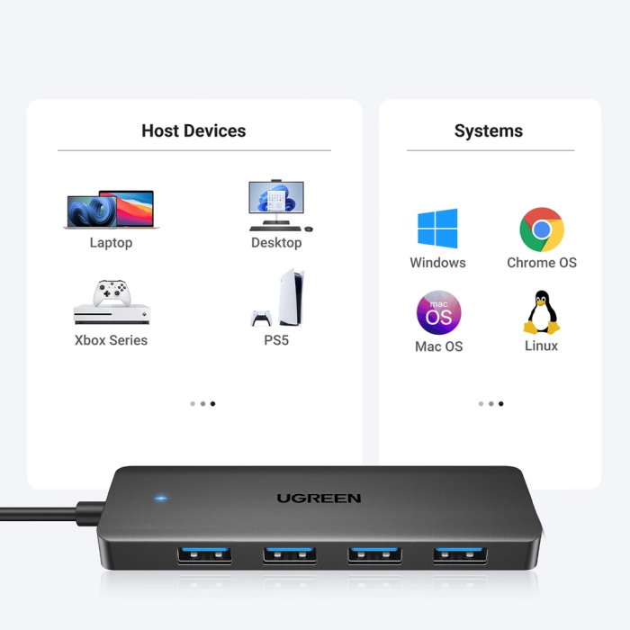 Ugreen 4-portni USB 3.0 hub - 1M Ugreen 4-portni USB 3.0 hub - 1M