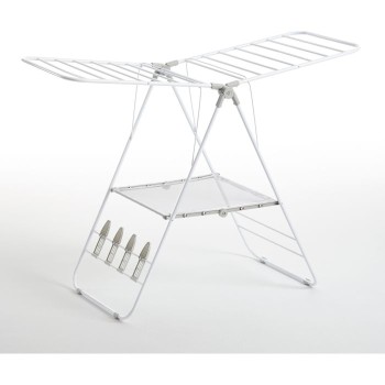 Rayen Večnamensko jekleno stojalo za perilo belo/sivo, 145 x 61 x 98 cm Rayen Večnamensko jekleno stojalo za perilo belo/sivo, 145 x 61 x 98 cm