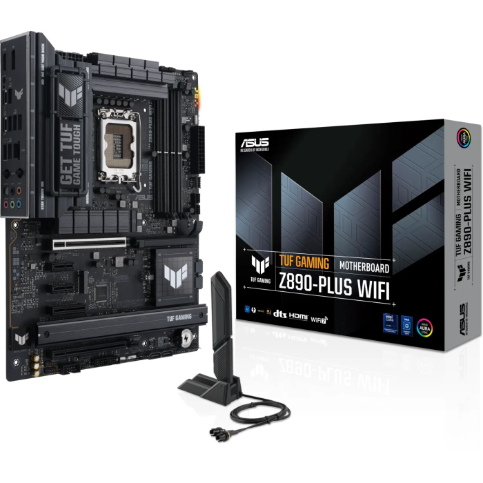 ASUS TUF GAMING Z890-PLUS WIFI, DDR5, SATA3, USB4, DP, 2.5GbE, WIFI 7, LGA1851 ATX ASUS TUF GAMING Z890-PLUS WIFI, DDR5, SATA3, USB4, DP, 2.5GbE, WIFI 7, LGA1851 ATX