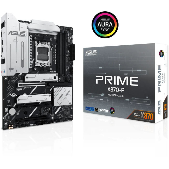 ASUS PRIME X870-P, DDR5, SATA3, USB4, HDMI, 2.5GbE, AM5 ATX ASUS PRIME X870-P, DDR5, SATA3, USB4, HDMI, 2.5GbE, AM5 ATX