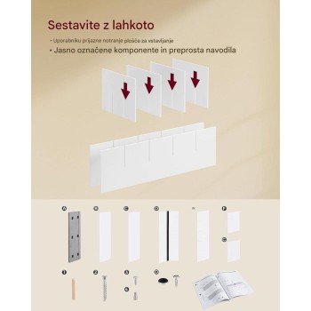 VASAGLE klop za čevlje z mehko blazino 30 x 105 x 48 cm, bela VASAGLE klop za čevlje z mehko blazino 30 x 105 x 48 cm, bela