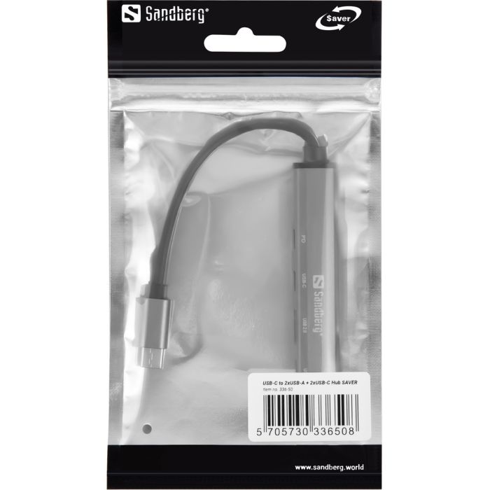 Sandberg USB-C to 3xUSB-A + 2xUSB-C Hub SAVER Sandberg USB-C to 3xUSB-A + 2xUSB-C Hub SAVER