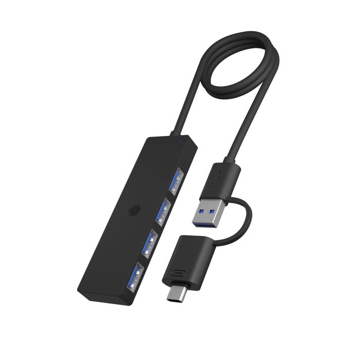 Icybox IB-HUB1424-C3 4-Port Hub z priključkom USB 3.2 Gen 1 Type-C in Type-A Icybox IB-HUB1424-C3 4-Port Hub z priključkom USB 3.2 Gen 1 Type-C in Type-A