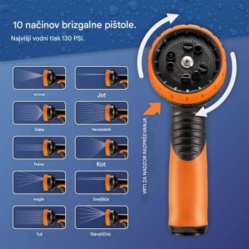 VonHaus raztegljiva vrtna cev – 15 m VonHaus raztegljiva vrtna cev – 15 m