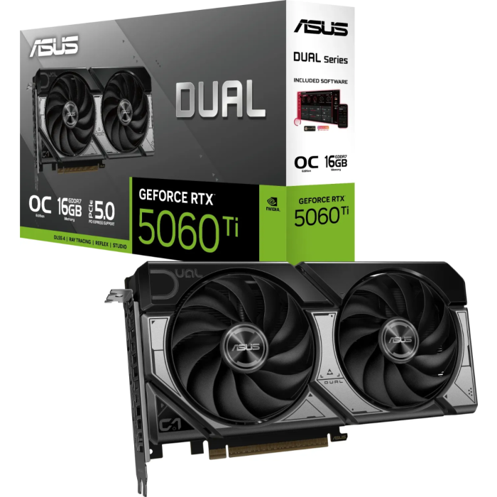 Grafična kartica ASUS Dual GeForce RTX 5060 Ti OC, 16GB GDDR7, PCI-E 5.0 Grafična kartica ASUS Dual GeForce RTX 5060 Ti OC, 16GB GDDR7, PCI-E 5.0
