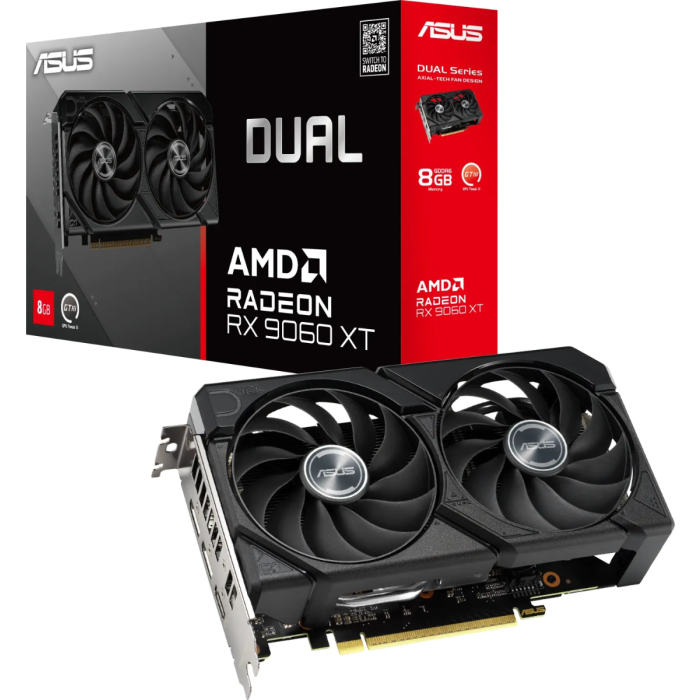 Grafična kartica ASUS Dual Radeon RX 9060 XT OC, 8GB GDDR6, PCI-E 5.0 Grafična kartica ASUS Dual Radeon RX 9060 XT OC, 8GB GDDR6, PCI-E 5.0