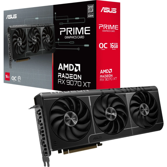 ASUS grafična kartica Prime Radeon RX 9070 XT OC, 16GB GDDR6, PCI-E 5.0 ASUS grafična kartica Prime Radeon RX 9070 XT OC, 16GB GDDR6, PCI-E 5.0