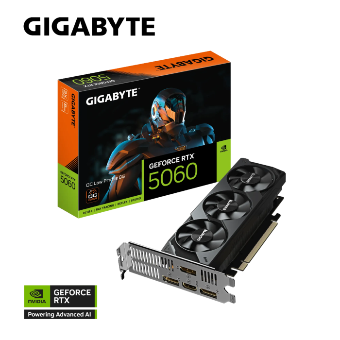 Grafična kartica GIGABYTE GeForce RTX 5060 OC Low Profile 8G, 8GB GDDR6, PCI-E 4.0 Grafična kartica GIGABYTE GeForce RTX 5060 OC Low Profile 8G, 8GB GDDR6, PCI-E 4.0