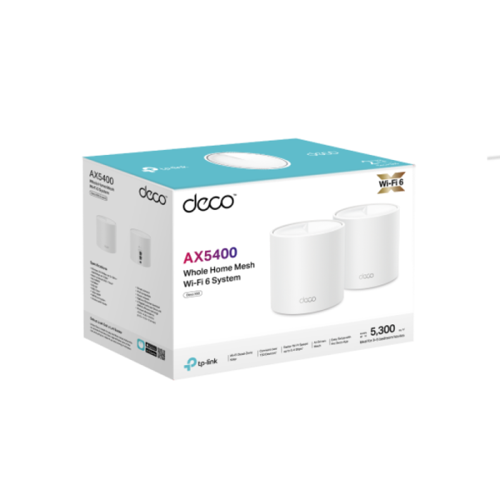 TP-LINK Deco X60 AX5400 domači Mesh Wi-Fi 6 sistem - 2 pack TP-LINK Deco X60 AX5400 domači Mesh Wi-Fi 6 sistem - 2 pack