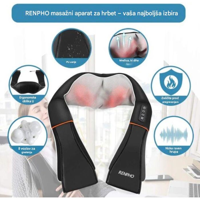 RENPHO Masažer za vrat in ramena U-Neck 1 RENPHO Masažer za vrat in ramena U-Neck 1