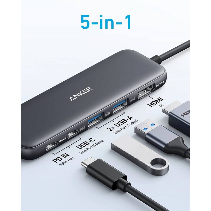 Anker 332 USB-C Hub, 5v1 Anker 332 USB-C Hub, 5v1