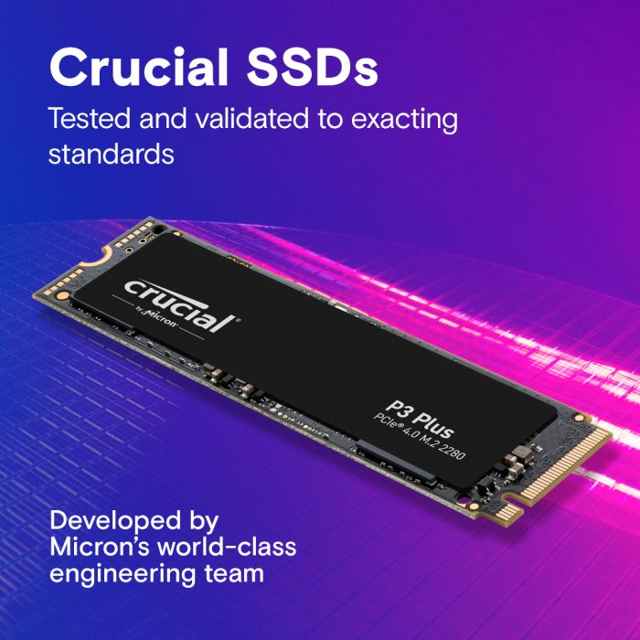 Crucial P3 Plus 2TB 3D NAND NVMe PCIe M.2 SSD Crucial P3 Plus 2TB 3D NAND NVMe PCIe M.2 SSD