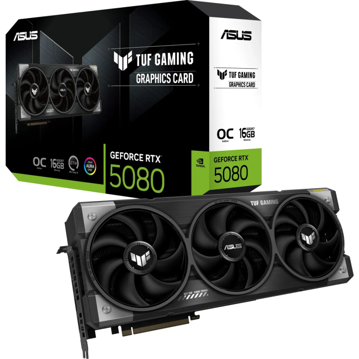 Grafična kartica ASUS TUF Gaming GeForce RTX 5080 OC, 16GB GDDR7, PCI-E 5.0 Grafična kartica ASUS TUF Gaming GeForce RTX 5080 OC, 16GB GDDR7, PCI-E 5.0