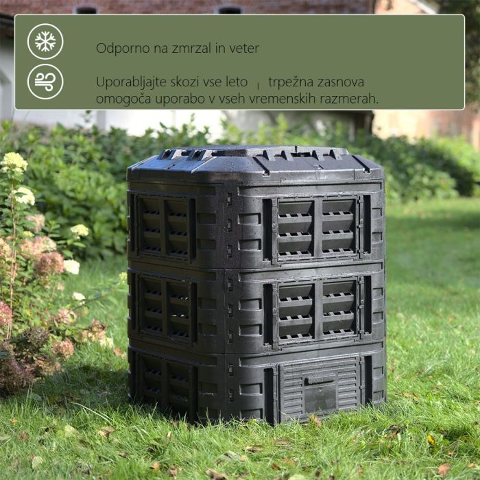 VonHaus Kompostnik - 360L črn 2500596 VonHaus Kompostnik - 360L črn 2500596