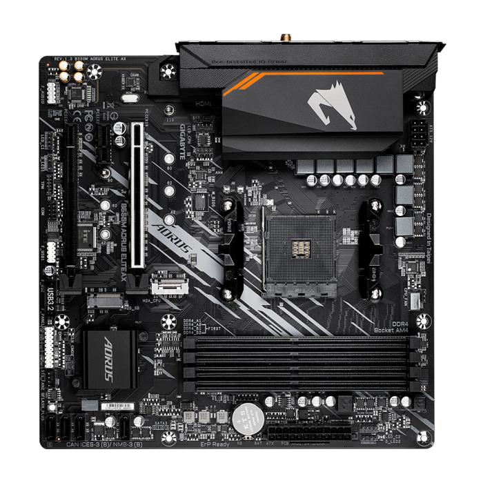 GIGABYTE B550M AORUS ELITE AX, DDR4, SATA3, USB3.2Gen1, HDMI, AM4 mATX GIGABYTE B550M AORUS ELITE AX, DDR4, SATA3, USB3.2Gen1, HDMI, AM4 mATX