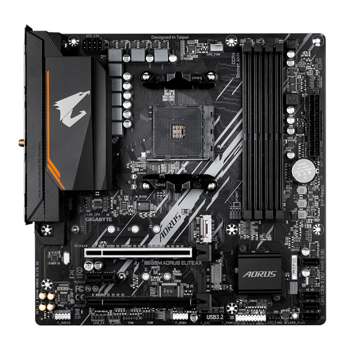 GIGABYTE B550M AORUS ELITE AX, DDR4, SATA3, USB3.2Gen1, HDMI, AM4 mATX GIGABYTE B550M AORUS ELITE AX, DDR4, SATA3, USB3.2Gen1, HDMI, AM4 mATX