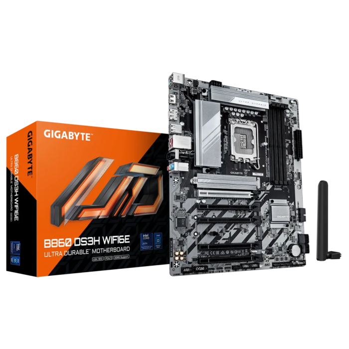GIGABYTE B860 DS3H WIFI6E, DDR5, SATA3, USB3.2Gen2x2, DP, WiFi 6E, LGA1851 ATX GIGABYTE B860 DS3H WIFI6E, DDR5, SATA3, USB3.2Gen2x2, DP, WiFi 6E, LGA1851 ATX