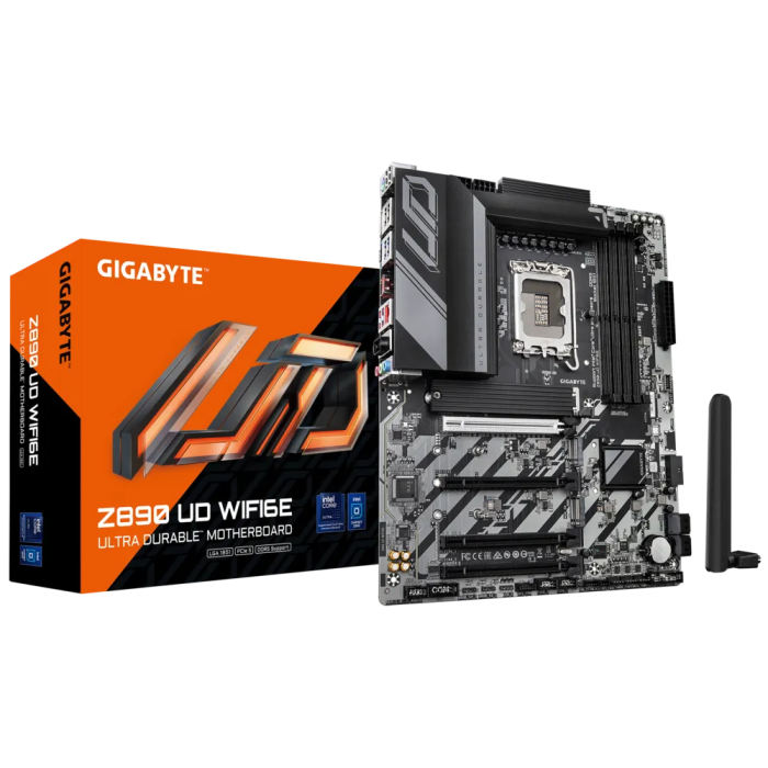 GIGABYTE Z890 UD WIFI6E, DDR5, SATA3, USB4, DP, 2.5GbE, WIFI 6E, LGA1851 ATX GIGABYTE Z890 UD WIFI6E, DDR5, SATA3, USB4, DP, 2.5GbE, WIFI 6E, LGA1851 ATX