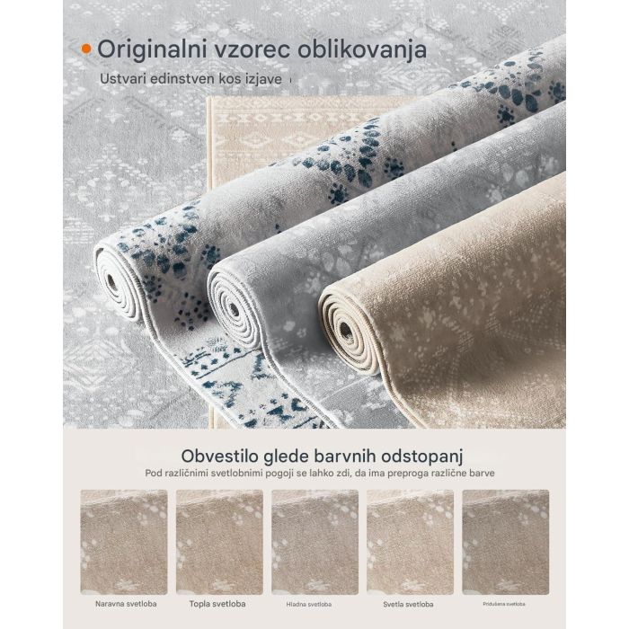 SONGMICS HOME Nedrseča preproga v barvi kapučina SONGMICS HOME Nedrseča preproga v barvi kapučina