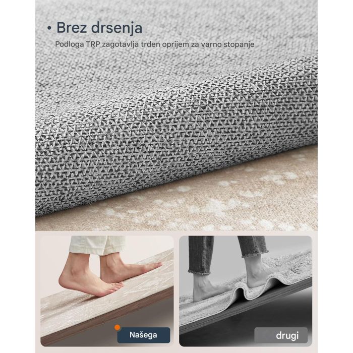 SONGMICS HOME Nedrseča preproga v barvi kapučina SONGMICS HOME Nedrseča preproga v barvi kapučina