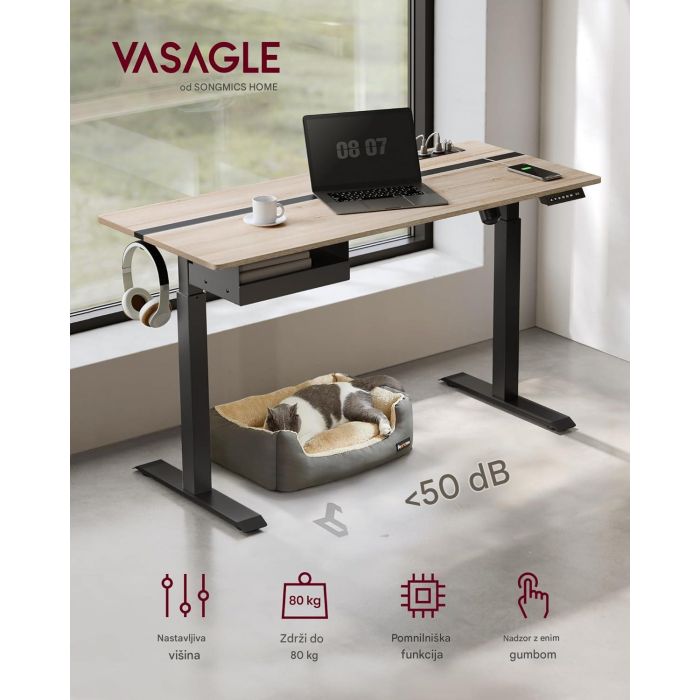 VASAGLE Električno nastavljiva pisalna miza VASAGLE Električno nastavljiva pisalna miza