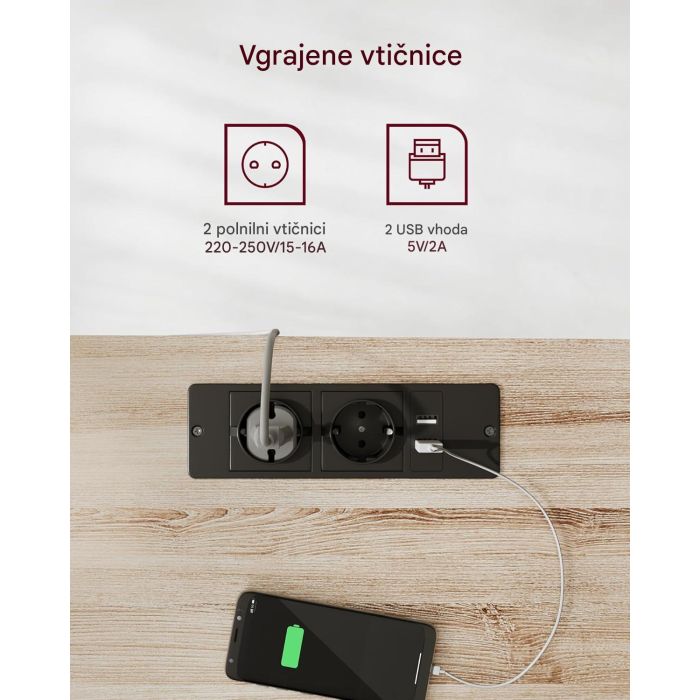 VASAGLE Električno nastavljiva pisalna miza VASAGLE Električno nastavljiva pisalna miza