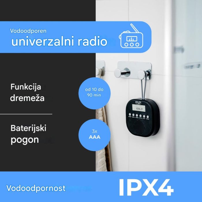 Adler Vodoodporni univerzalni radio AD 1912 Adler Vodoodporni univerzalni radio AD 1912