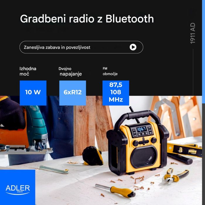 Adler radio s funkcijo Bluetooth Adler radio s funkcijo Bluetooth